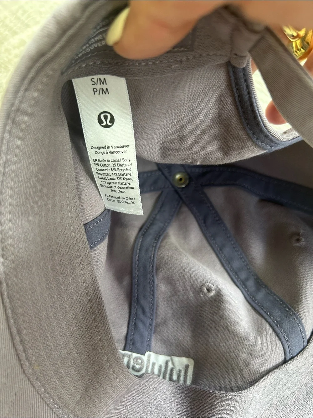 lululemon athletica women’s Lavender-Gray classic ball Cap